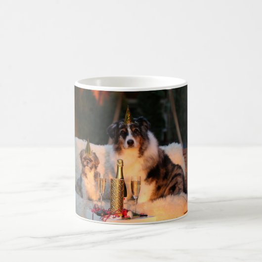 犬祝の新年 コーヒーマグカップ (中央)