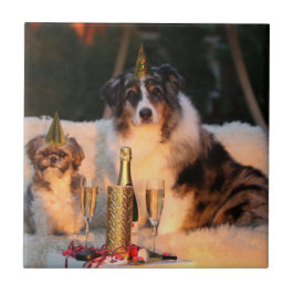 犬祝の新年 タイル