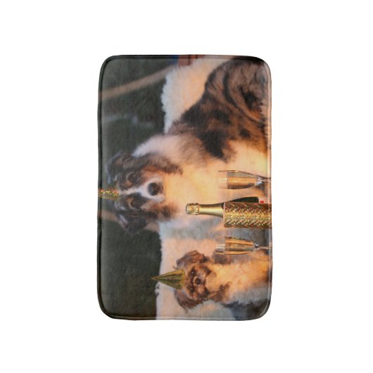 犬祝の新年 バスマット (正面縦)