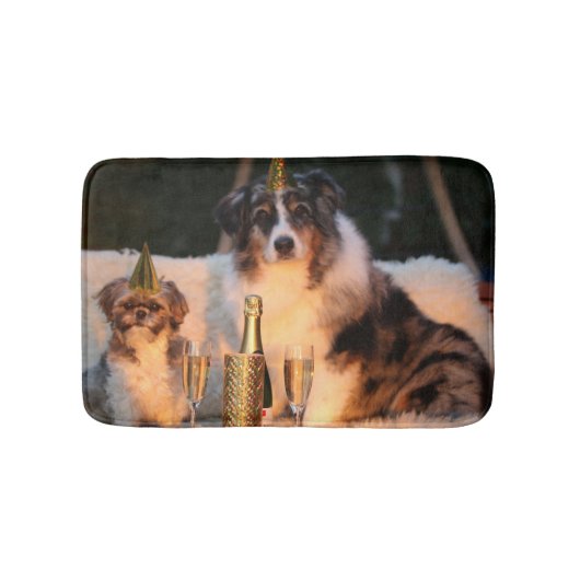 犬祝の新年 バスマット (正面)