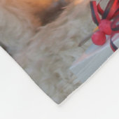 犬祝の新年 フリースブランケット (角)