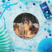 犬祝の新年 ペーパープレート (パーティー)