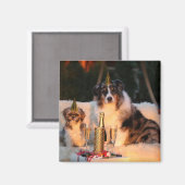 犬祝の新年 マグネット (正面/裏面)
