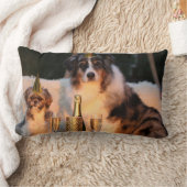 犬祝の新年 ランバークッション (ブランケット)