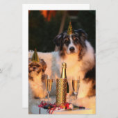 犬祝の新年 便箋 (正面/裏面)