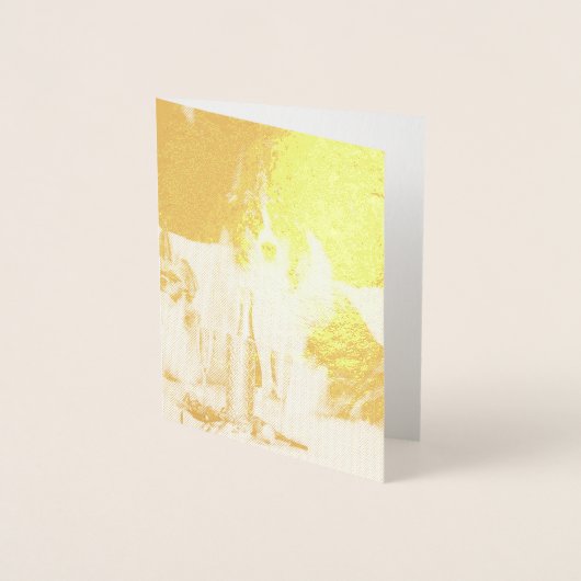 犬祝の新年 箔カード (正面)