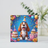 犬祝の誕生日パカラフルーティー 招待状 (スタンド正面)