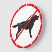 犬禁止! ラージ壁時計 (傾斜)