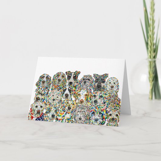 犬空白の芸術的カード カード (正面)