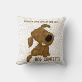 犬紙吹雪落とし犬 クッション (正面)