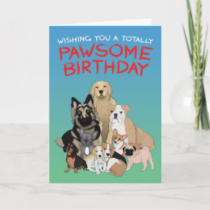 犬素晴らし好きの完全誕生日 カード