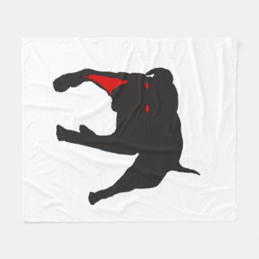 犬素晴らし好の可愛いピットブルプレゼントアイディア フリースブランケット (正面(横))