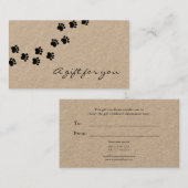 犬素朴のパスkraft紙ギフト証明書 名刺 (正面/裏面)