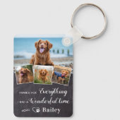 犬素朴のペット記念写真4 Photo Keepsake キーホルダー (裏面)