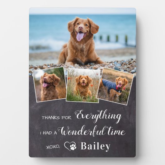 犬素朴のペット記念写真4 Photo Keepsake フォトプラーク (正面)