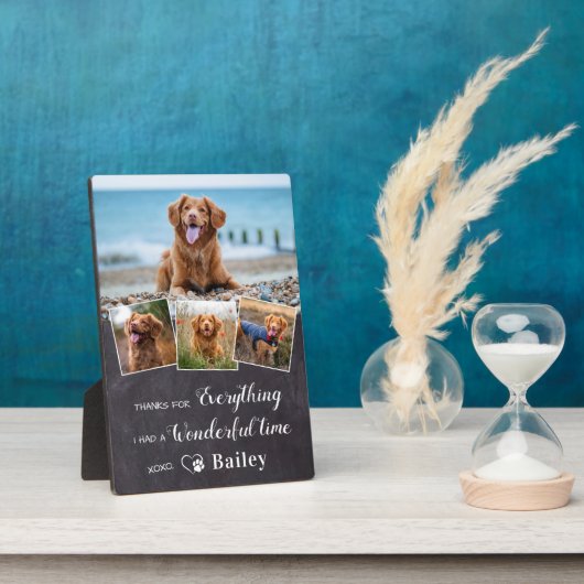 犬素朴のペット記念写真4 Photo Keepsake フォトプラーク (側面)