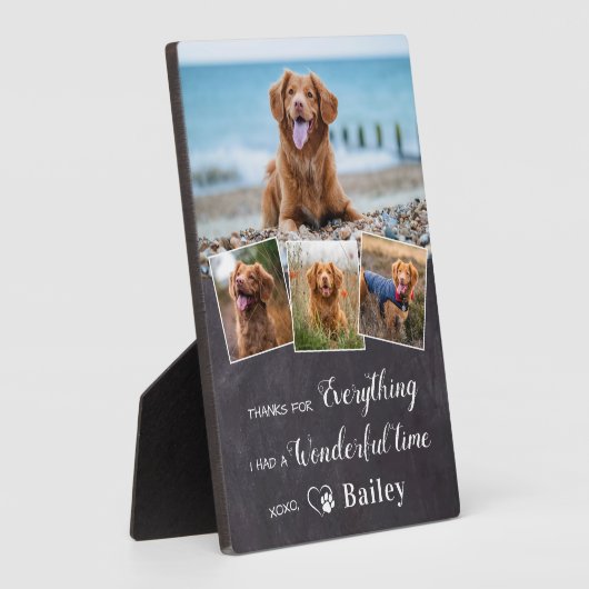 犬素朴のペット記念写真4 Photo Keepsake フォトプラーク (側面)