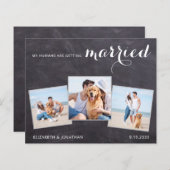 犬素朴の結婚3写真予算の日付を保存 (正面/裏面)