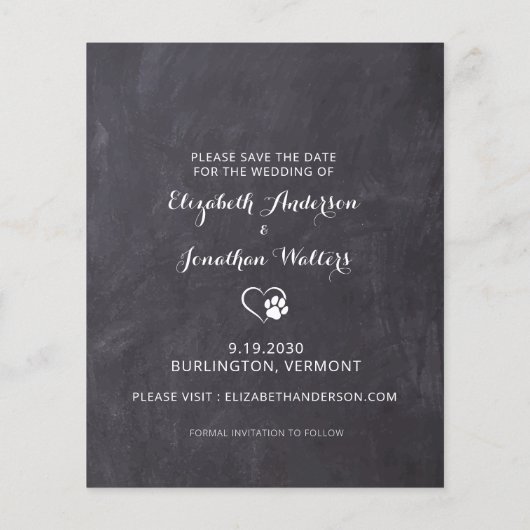 犬素朴の結婚3写真予算の日付を保存 (裏面)