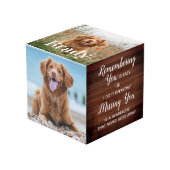 犬素朴ペット記念記念カスタム4写真 フォトキューブ (正面アングル)