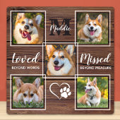 犬素朴メモリアルペットロスカスタム写真コラージュ フォトプラーク