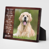 犬素朴恋人引用文Keepsake Dog写真 フォトプラーク (側面)