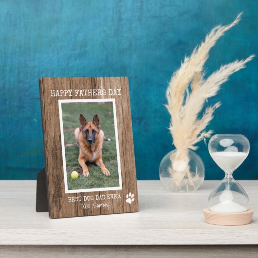 犬素朴最高ののパパが父の日を撮影 フォトプラーク (側面)