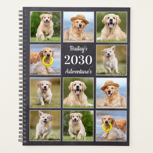 犬素朴犬のペット雑誌フォトコラージュ プランナー手帳 (正面)