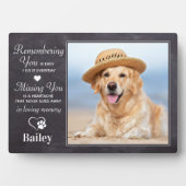 犬素朴記念カスタム写真ペットロス悔やみや弔慰 フォトプラーク (正面)