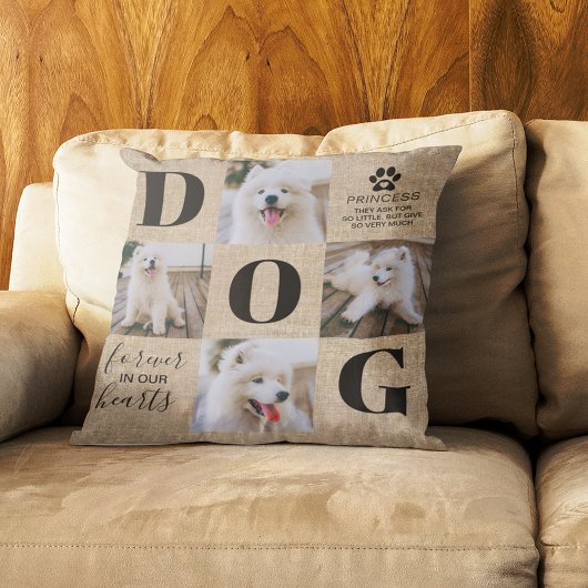 犬素朴記念写真 クッション