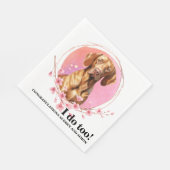 犬結婚とヴィツラのナプキンの写真 スタンダードランチョンナプキン (角)