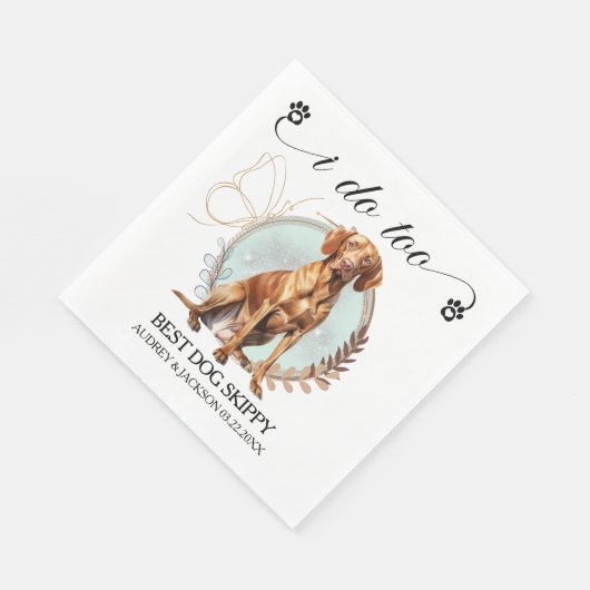 犬結婚とヴィツラのナプキンの写真 スタンダードランチョンナプキン (角)