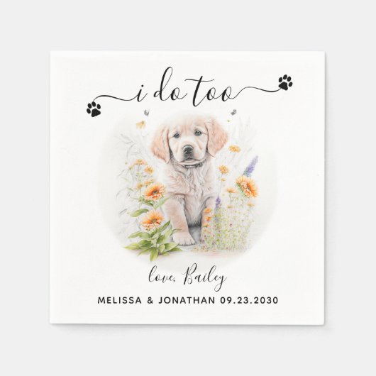 犬結婚のカクテル スタンダードカクテルナプキン (正面)