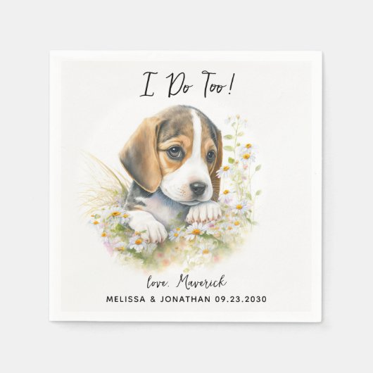 犬結婚のカクテル スタンダードカクテルナプキン (正面)