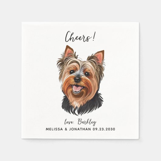 犬結婚のカクテル スタンダードカクテルナプキン (正面)