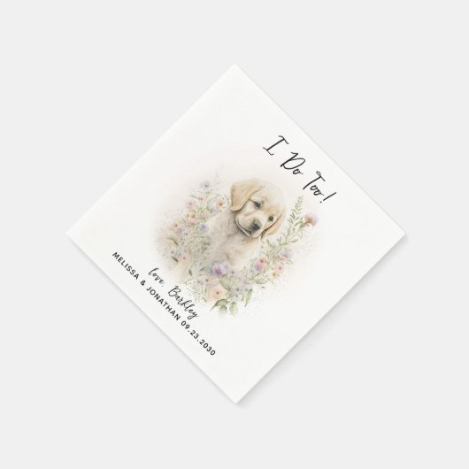 犬結婚のカクテル スタンダードカクテルナプキン (角)