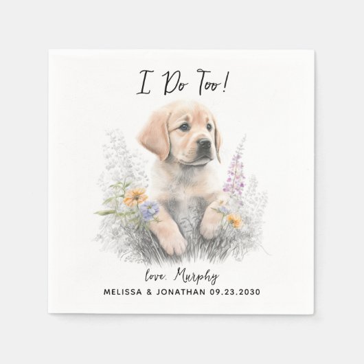 犬結婚のカクテル スタンダードカクテルナプキン (正面)