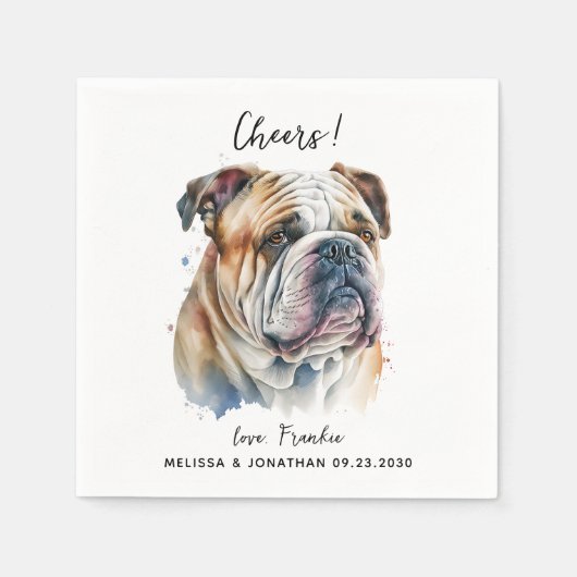 犬結婚のカクテル スタンダードカクテルナプキン (正面)