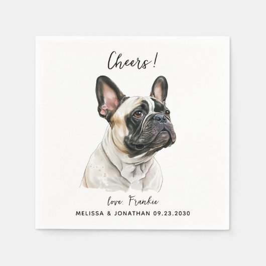 犬結婚のカクテル スタンダードカクテルナプキン (正面)