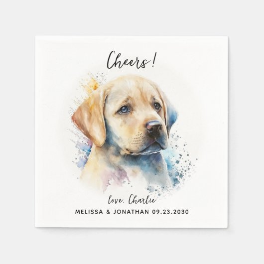 犬結婚のカクテル スタンダードカクテルナプキン (正面)