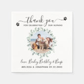 犬結婚のカスタムペット用カクテル スタンダードカクテルナプキン (正面)