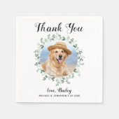 犬結婚のカスタム写真 スタンダードカクテルナプキン (正面)