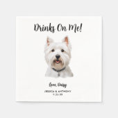 犬結婚のナプキン スタンダードカクテルナプキン (正面)