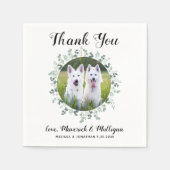 犬結婚のパーソナライズされたカクテル スタンダードカクテルナプキン (正面)