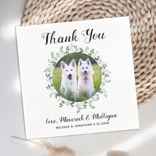 犬結婚のパーソナライズされたカクテル スタンダードカクテルナプキン