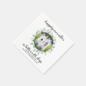 犬結婚のパーソナライズされた スタンダードカクテルナプキン (角)