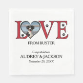 犬結婚の写真を持つナプキン スタンダードランチョンナプキン (正面)