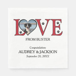 犬結婚の写真を持つナプキン スタンダードランチョンナプキン