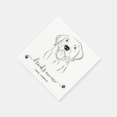 犬結婚の飲み物を私にカスタムラブラドール スタンダードカクテルナプキン (角)