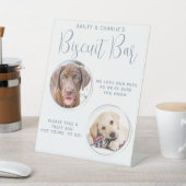 犬結婚式の引き出物ダスティブルーペットフォトビスケットバー 台座サイン (インサイチュ)